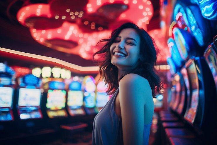 Ilustrasi pengguna berhasil login melalui perangkat mobile dengan antarmuka modern linkwd168